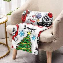 Load image into Gallery viewer, Personalized Nightmare Before Christmas Blanket Gift for Mom
