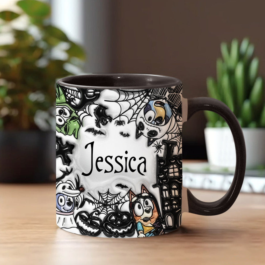 Personalized Nightmare Accent Mug Custom Name Gift for Halloween