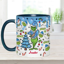 Load image into Gallery viewer, Personalized Grinch Accent Mug Custom Name Christmas Gift
