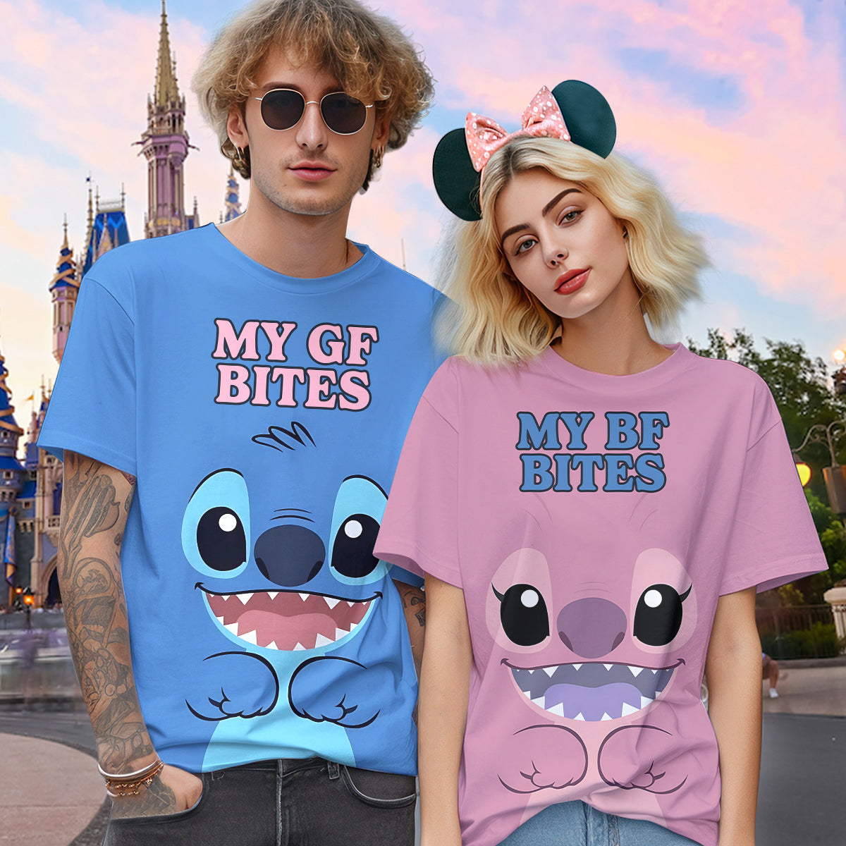 Personalized Ohana All-Over Shirt Custom Gift for Couple