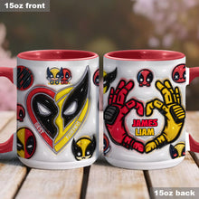 Load image into Gallery viewer, Personalized Accent Mug for Best Friends Custom Names Gift
