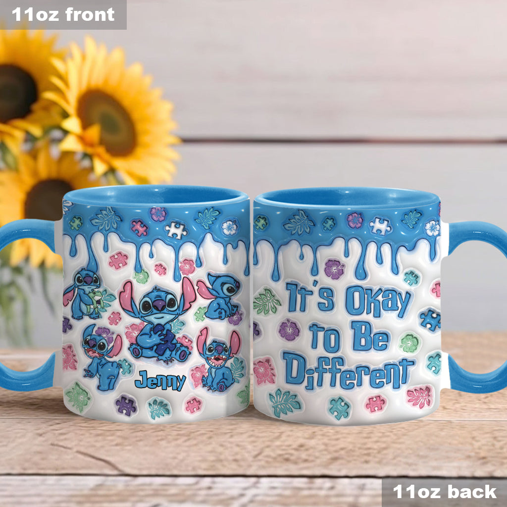 Personalized Autism Awareness Accent Mug Custom Name Gift