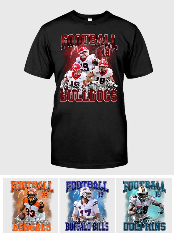Personalized Football T-Shirt and Hoodie Custom Game Day Gift