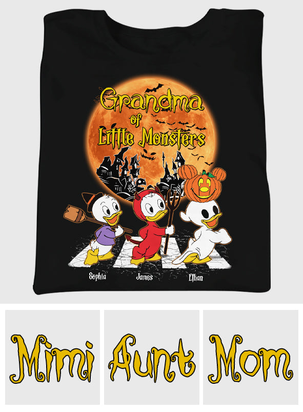 Personalized Grandma Of Little Monsters T-shirt & Hoodie for Halloween Gift