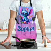 Load image into Gallery viewer, Personalized Colorful Ohana Apron with Custom Name Gift for Cooking Enthusiast
