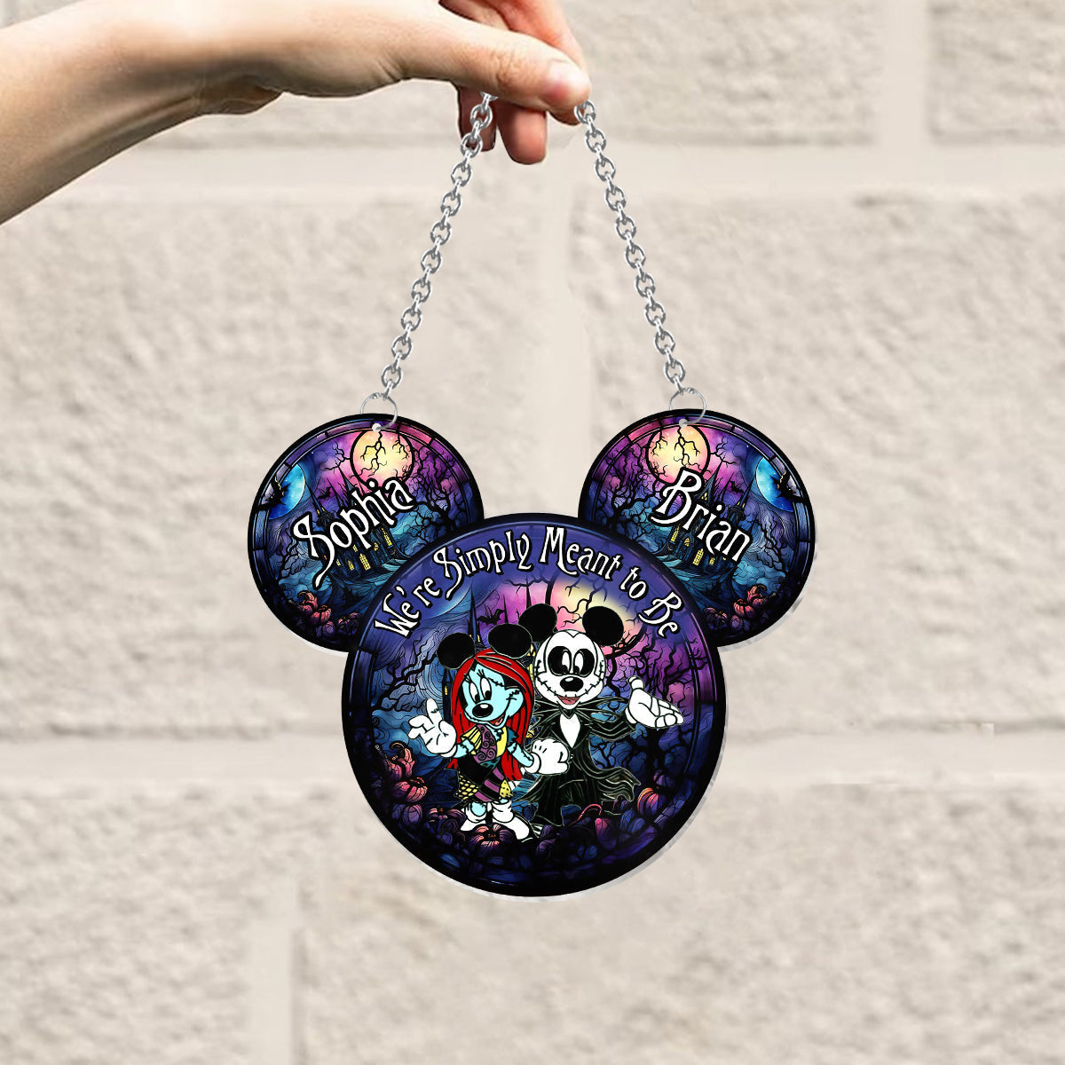 Personalized Mouse Suncatcher Ornament for Couples | Unique Gift Idea