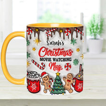 Load image into Gallery viewer, Personalized Christmas Movie Watching Mug Custom Name Gift
