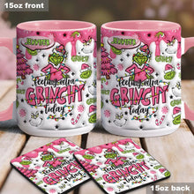 Load image into Gallery viewer, Personalized Grinch Accent Mug &amp; Coaster Gift for Christmas

