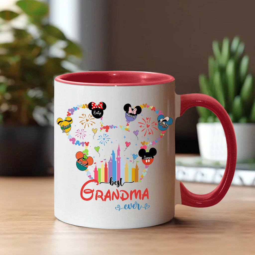 Personalized Grandma Accent Mug Custom Name Gift for Mother's Day