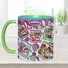 Load image into Gallery viewer, Personalized Two-Tone Accent Mug Custom Name Gift for Couples
