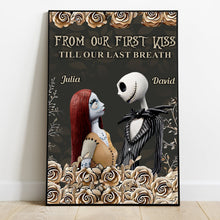 Load image into Gallery viewer, Personalized Nightmare Canvas Art for Couples Custom Name Gift
