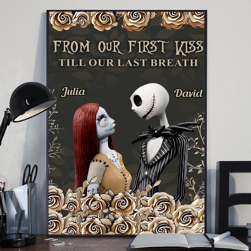 Personalized Nightmare Canvas Art for Couples Custom Name Gift