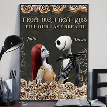 Load image into Gallery viewer, Personalized Nightmare Canvas Art for Couples Custom Name Gift
