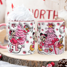 Load image into Gallery viewer, Personalized Christmas Mouse Accent Mug Custom Name Gift
