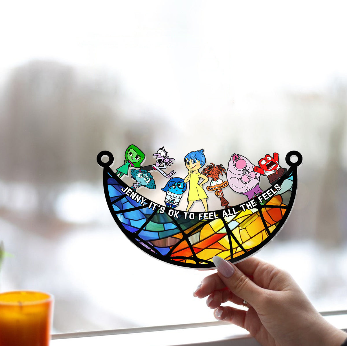 Personalized Window Hanging Suncatcher Ornament for Home Decor