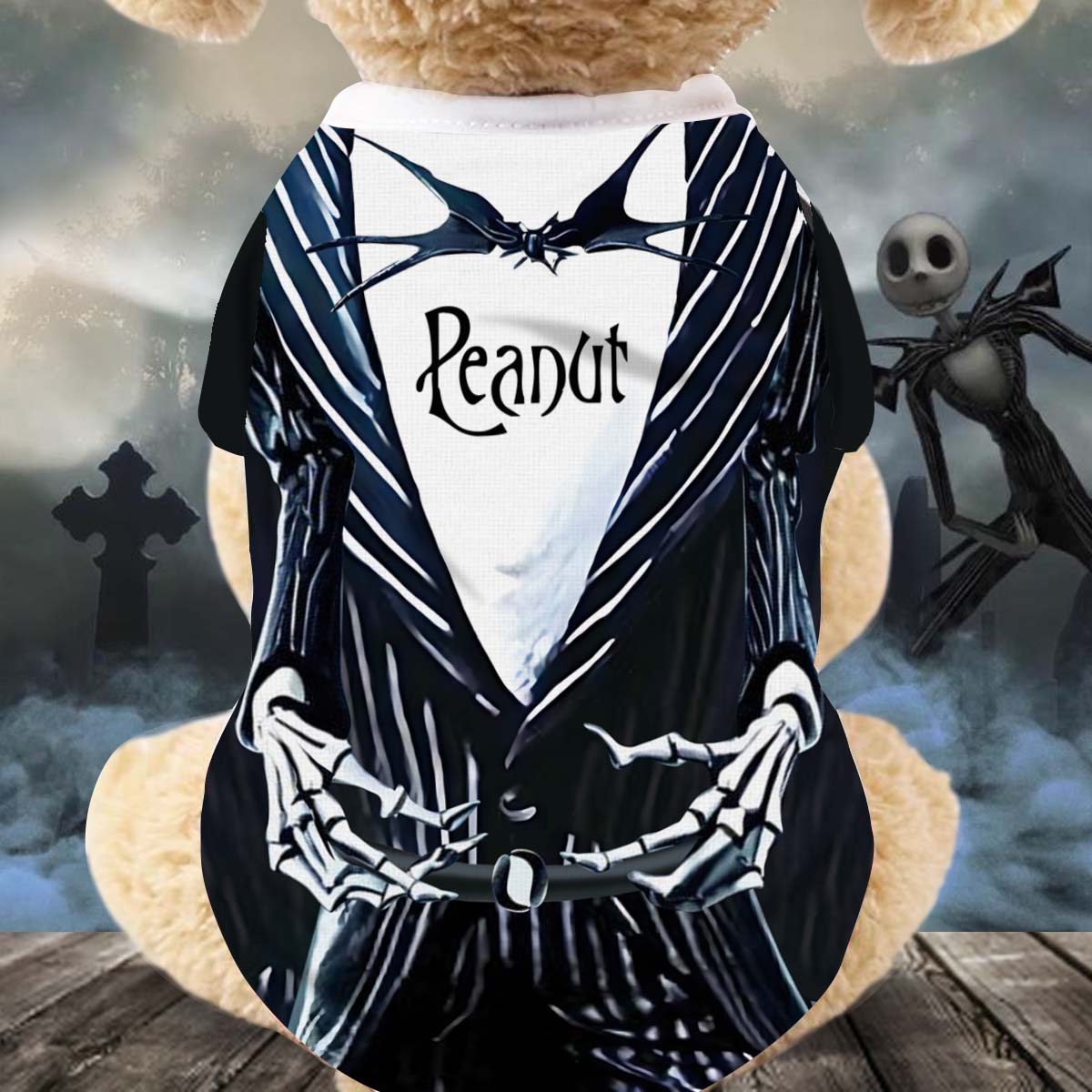 Personalized Skellington Dog Shirt Custom Pet Costume