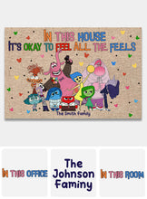 Load image into Gallery viewer, Personalized Doormat 'It's Okay to Feel' Family Gift for Home
