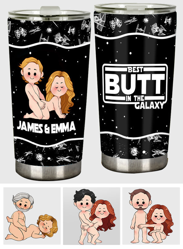 Personalized Best Butt In The Galaxy Tumbler for Couples
