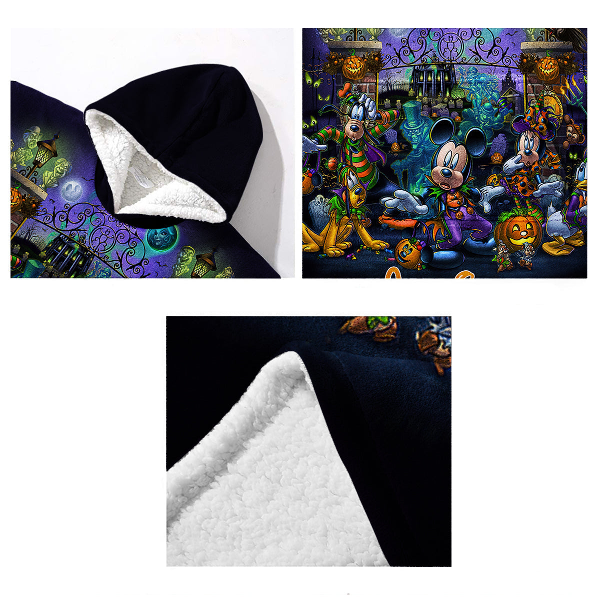 Personalized Halloween Blanket Hoodie Custom Name Gift