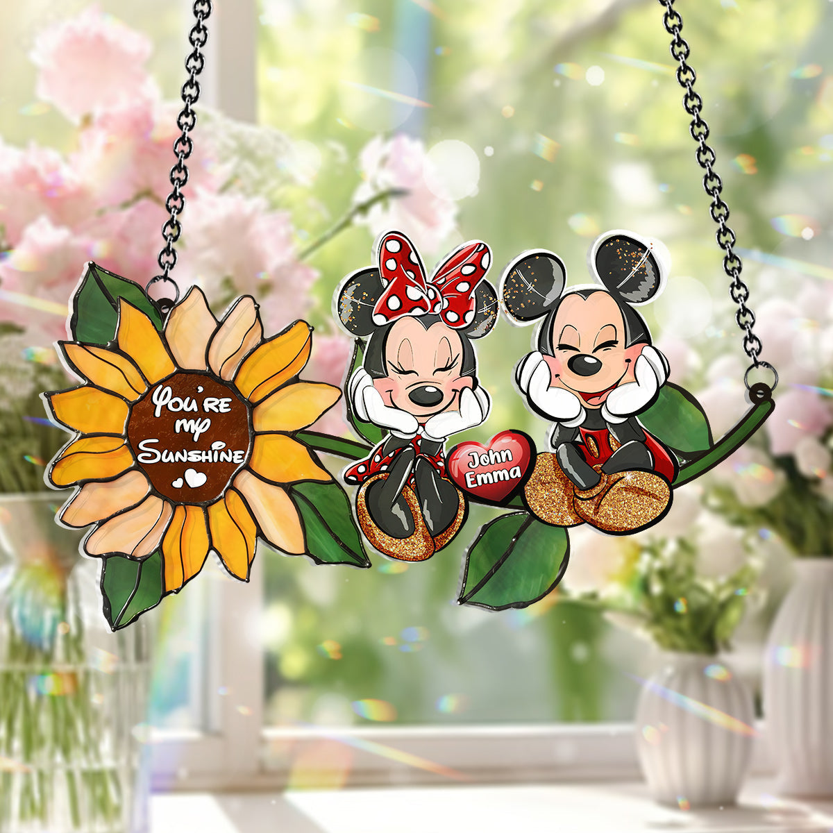 Personalized Sunflower Suncatcher Ornament for Home Decor