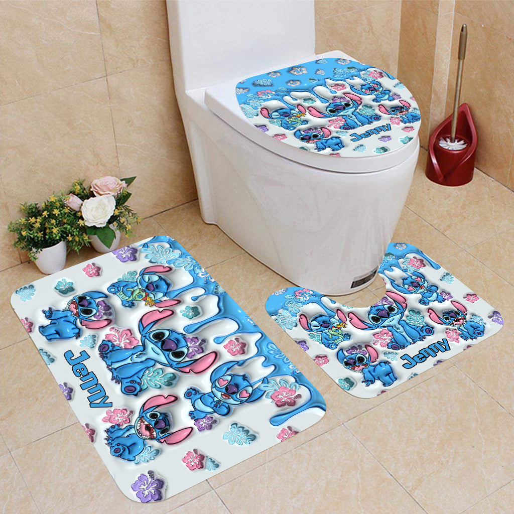 Personalized Ohana Bathroom Curtain & Mats Set for Kids