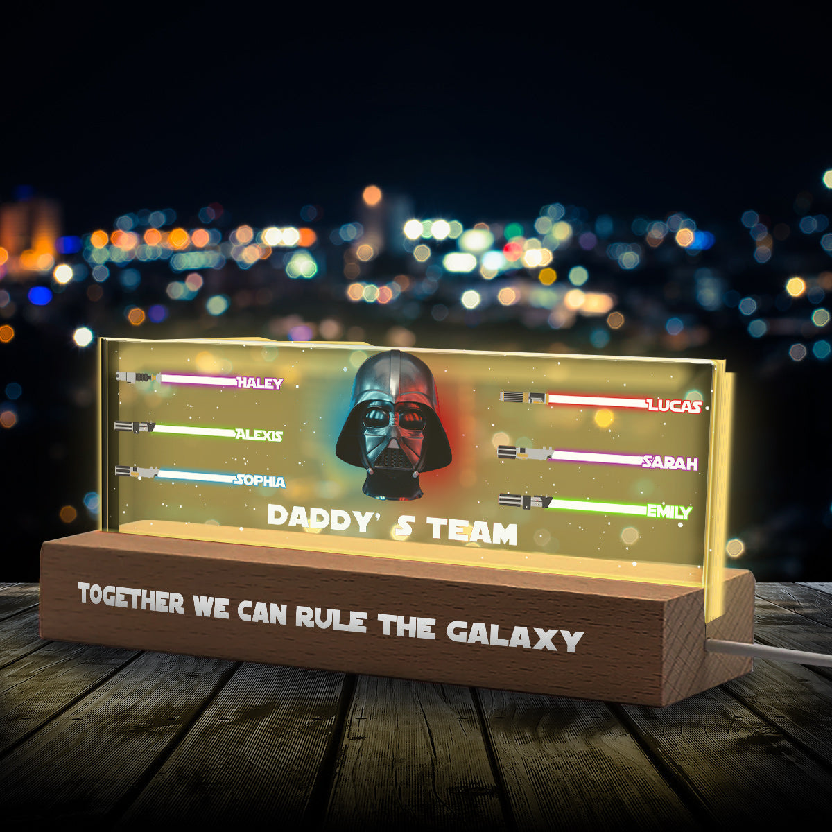 Personalized LED Night Light - Custom Star Wars Gift for Dad