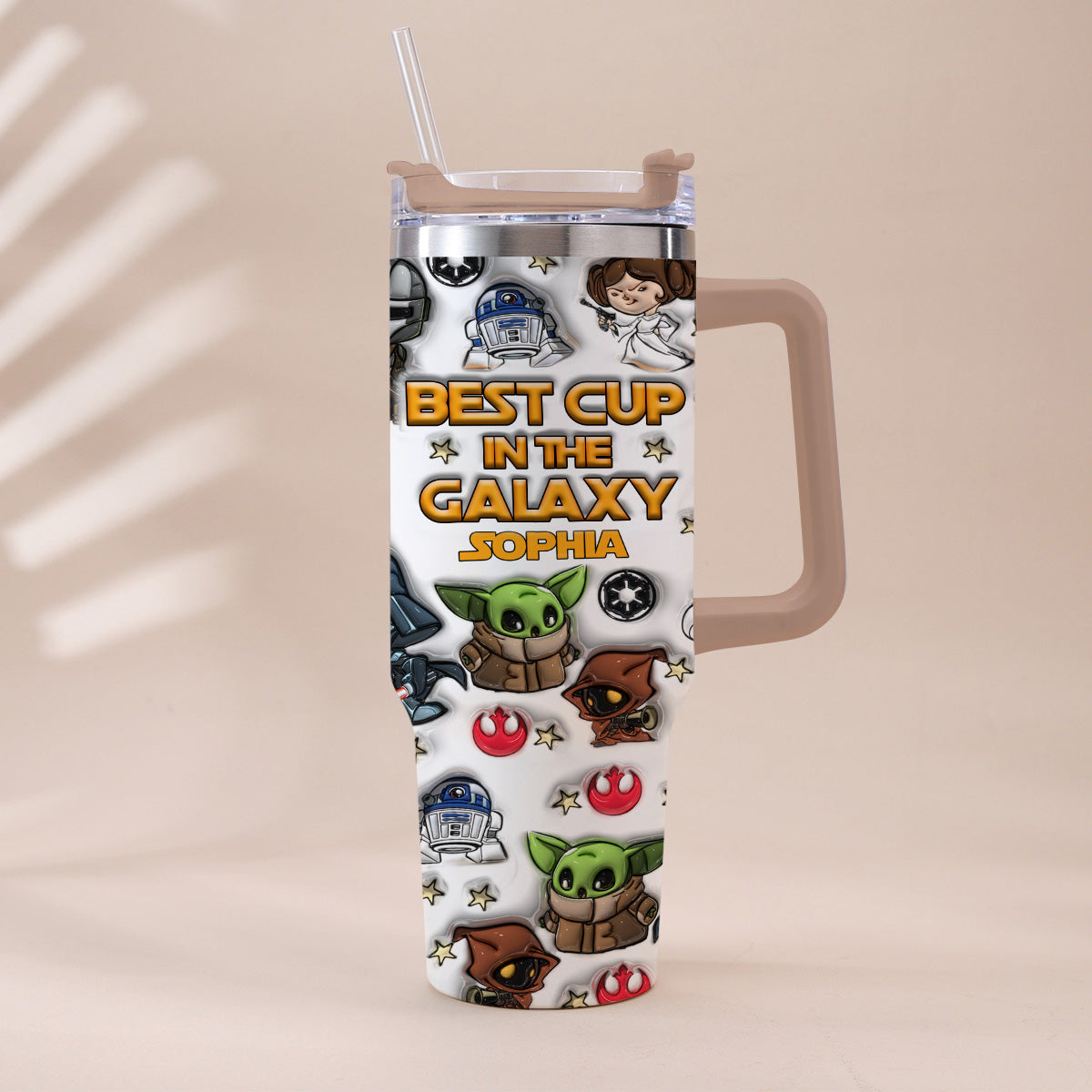 Personalized Galaxy Tumbler with Handle Gift for Kids - Custom Name
