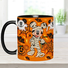 Load image into Gallery viewer, Personalized Halloween Accent Mug for Kids Custom Names
