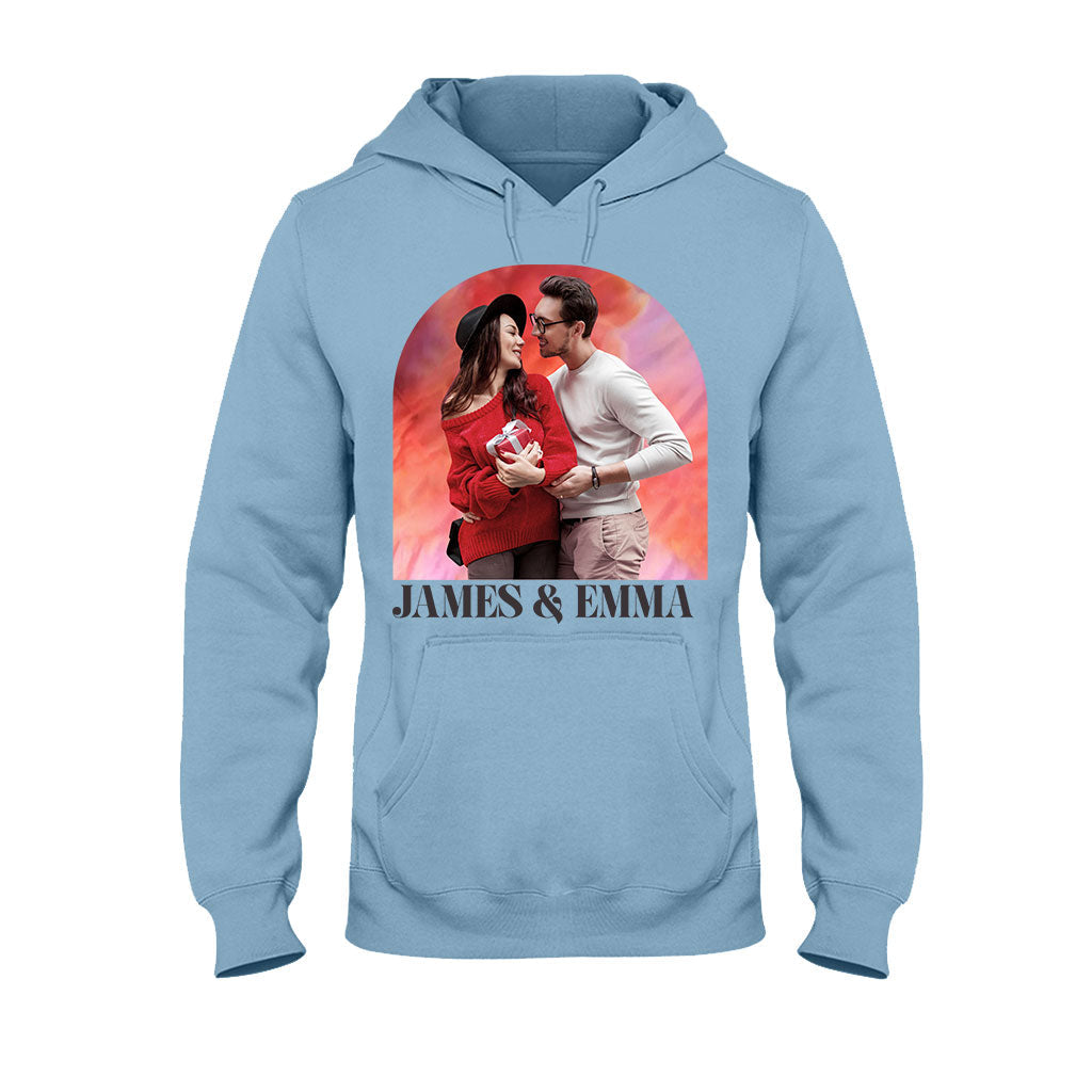 Personalized Couple T-shirt & Hoodie Custom Names Gift for Valentine’s Day