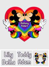 Load image into Gallery viewer, Personalized LGBT Love Mouse Couple Decal for Car &amp; Home
