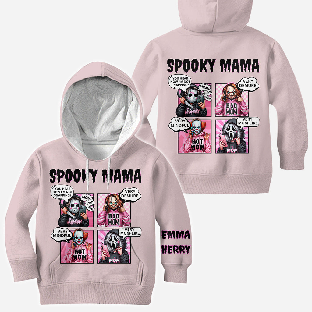 Personalized Spooky Mama All Over Shirt Custom Name Gift for Mom