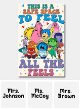 Load image into Gallery viewer, Personalized Canvas Print Safe Space Feelings Gift for Teacher
