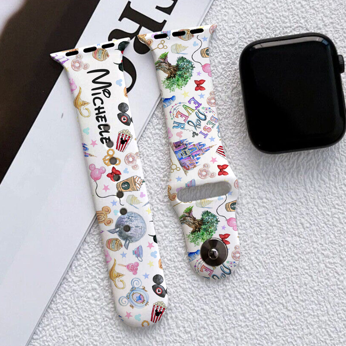 Personalized Mouse Ears Apple Watch Band Custom Name Gift