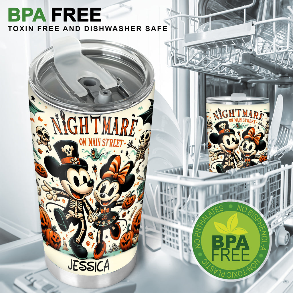 Personalized Nightmare On Main Street Tumbler Custom Name Gift