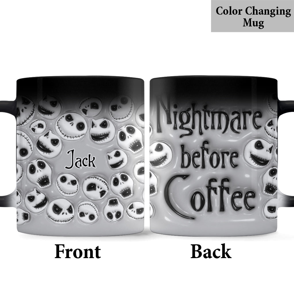 Personalized Nightmare Before Coffee Mug with Custom Name
