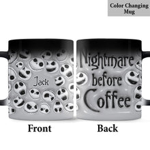 Load image into Gallery viewer, Personalized Nightmare Before Coffee Mug with Custom Name
