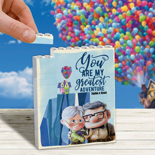 Personalized Vertical Rectangle Building Brick Block Custom Gift for Couple Anniversary