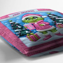 Load image into Gallery viewer, Personalized Grinch Christmas Throw Pillow Custom Name Gift
