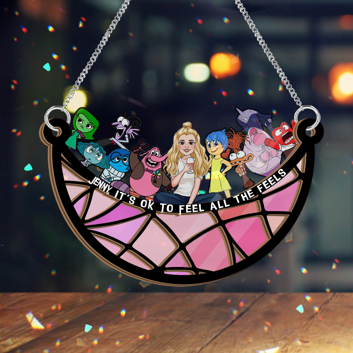 Personalized 2 Layered Suncatcher with Quotes for Home Decor