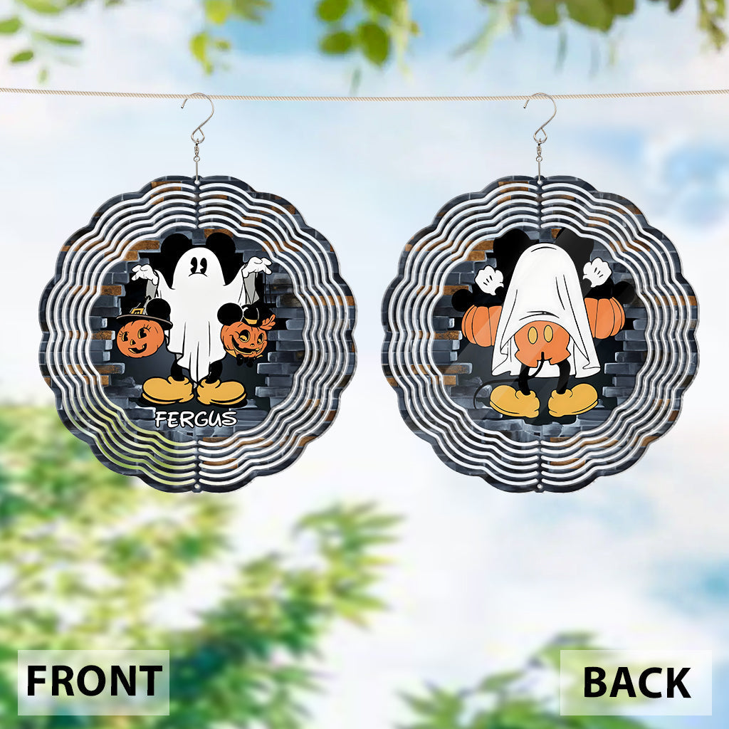 Funny Ghost Mouse Personalized Wind Spinner Gift for Halloween