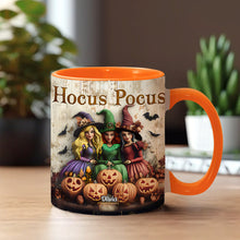 Load image into Gallery viewer, Personalized Hocus Pocus Witches Accent Mug Custom Name Gift
