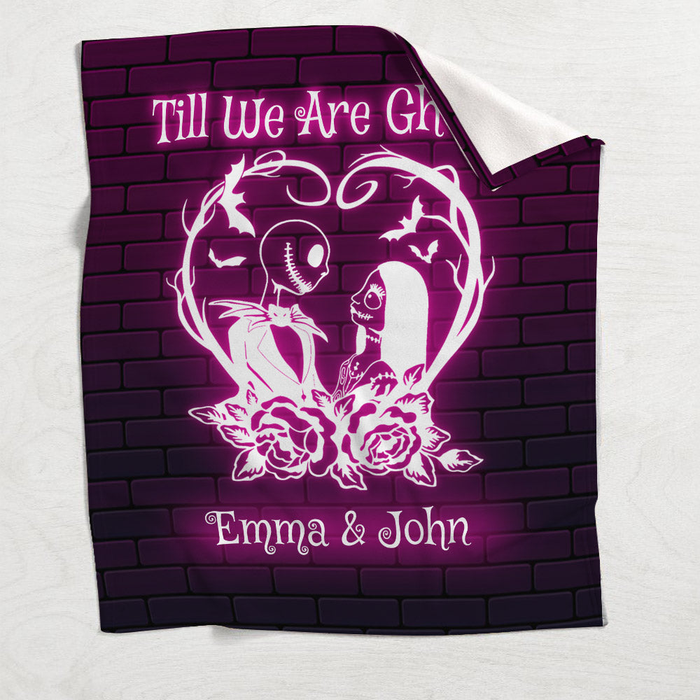 Personalized Nightmare Blanket Custom Couples Gift for Halloween