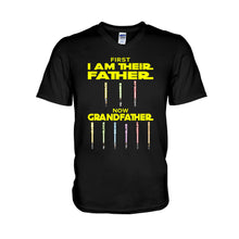 Load image into Gallery viewer, Personalized Star Wars Father Grandfather T-Shirt &amp; Hoodie Gift
