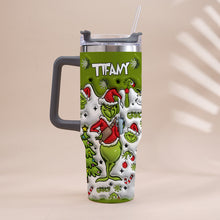 Load image into Gallery viewer, Personalized Grinch Christmas Tumbler with Handle Gift for Mom
