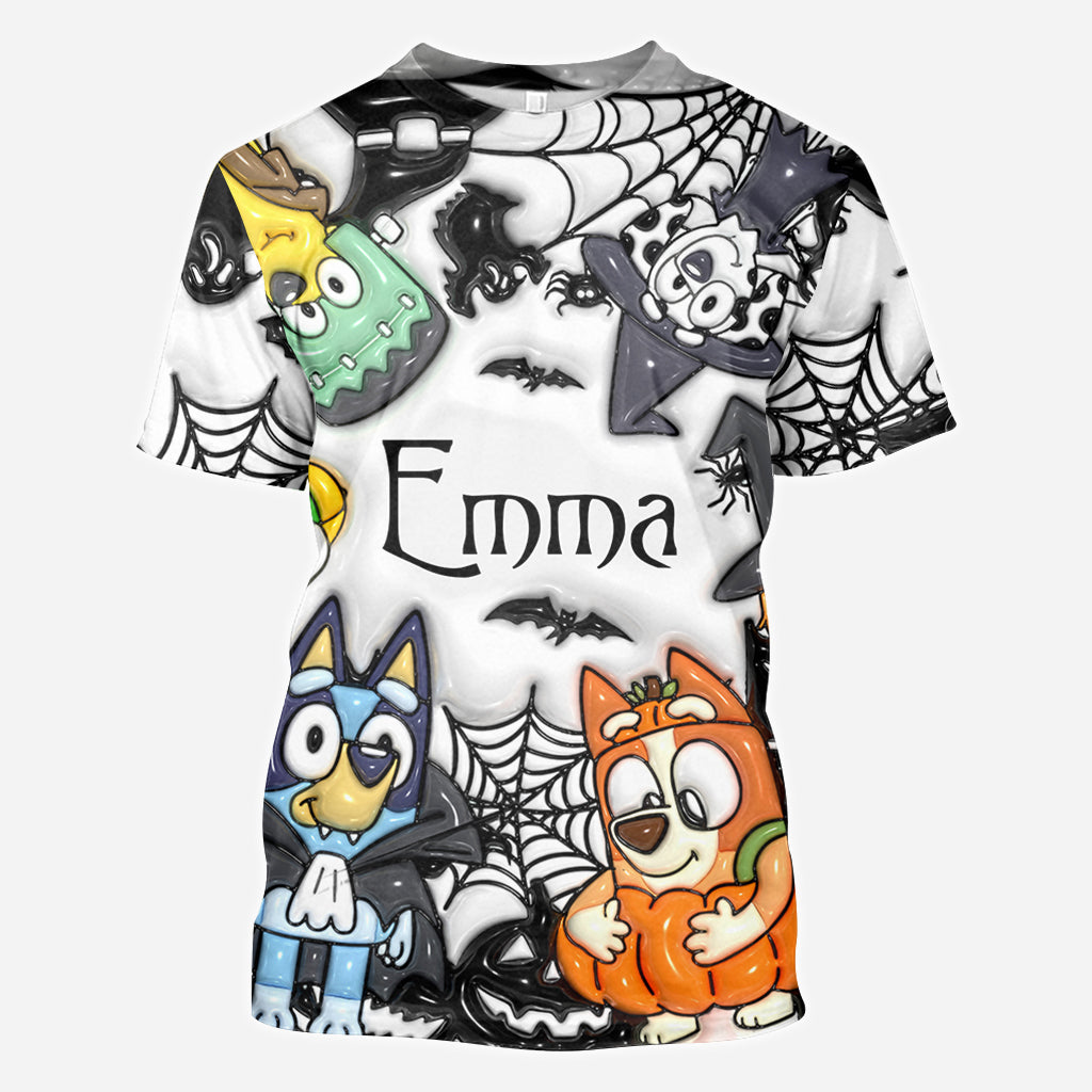Personalized Halloween All-Over Shirt Custom Name Gift for Kids