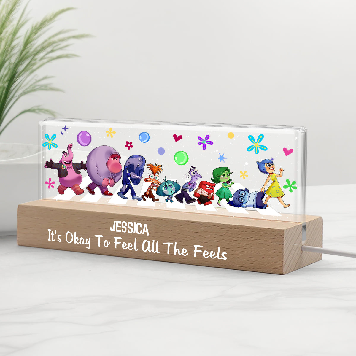 Personalized LED Night Light Custom Name Unique Gift for Mom