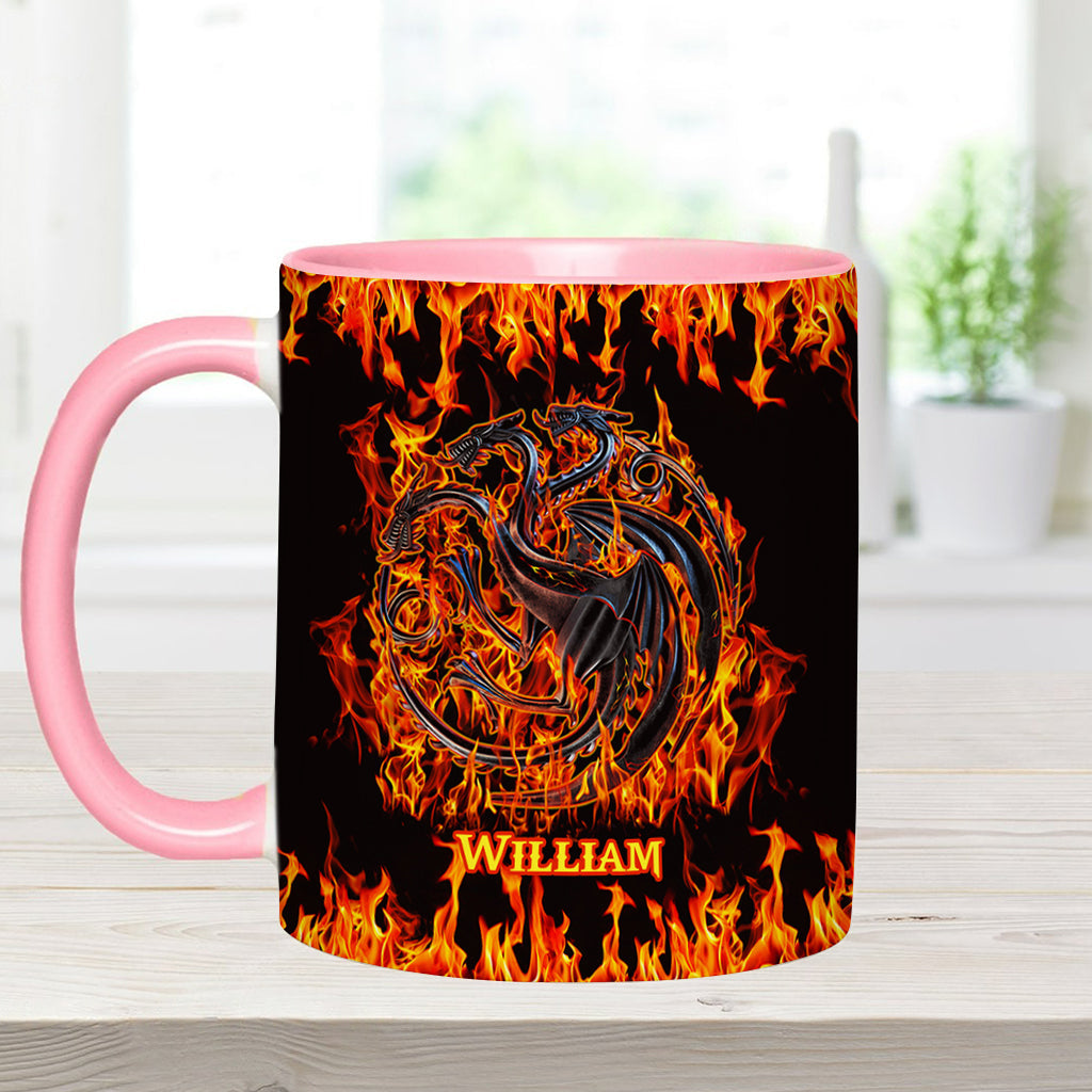 Personalized Fire & Blood Game Accent Mug Custom Name Gift