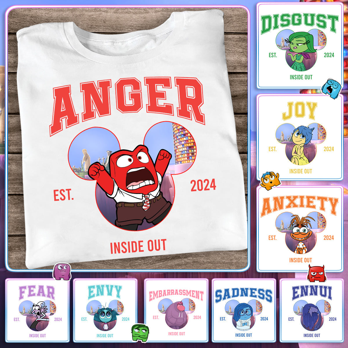 Personalized Inside Out T-shirt & Hoodie for Kids - Birthday Gift