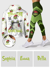 Load image into Gallery viewer, Personalized Grinch Hoodie &amp; Leggings Set Custom Name Gift for Christmas
