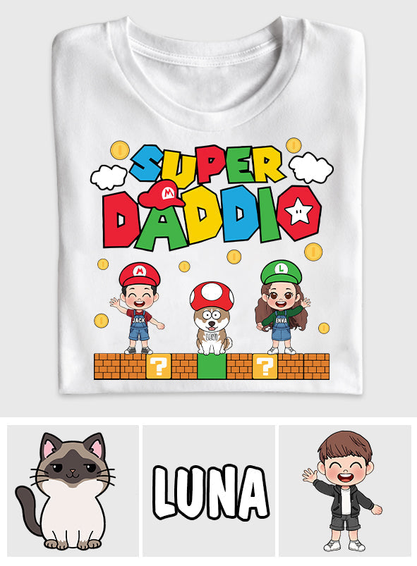 Personalized Super Daddio T-shirt & Hoodie Gift for Dad
